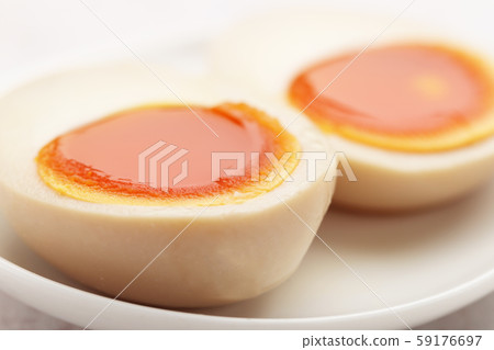 Boiled egg close-up 59176697