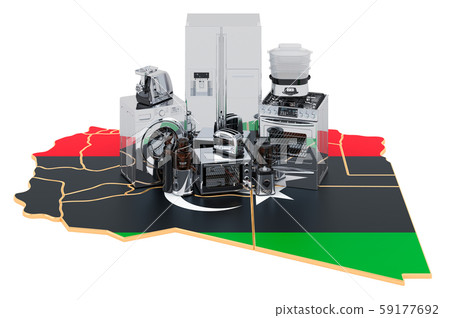 Household appliance on the map of Liby Household appliance on the map of Liby 59177692