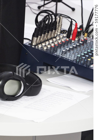 microphone and mixing table, sound, Studio 59177776