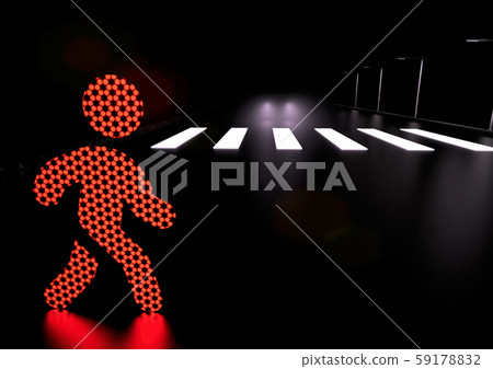 Traffic light man icon crosses the road in the - Stock Illustration ...