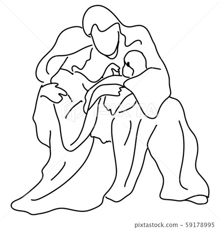 Christmas nativity scene of Joseph and Mary 59178995