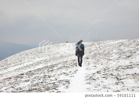 Hiking in the mountains Hiking in the mountains 59181111