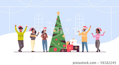 people celebrating merry christmas and happy new year holiday celebration eve party concept african people celebrating merry christmas and happy new year holiday celebration eve party concept african 59182245