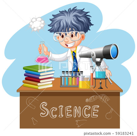 Scientist doing experiment in science lab Scientist doing experiment in science lab 59183241