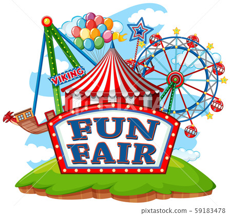 Fun fair theme park on isolated background Fun fair theme park on isolated background 59183478