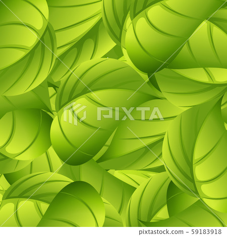 Seamless background design with green leaves 59183918