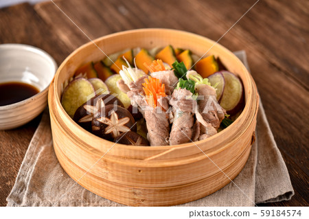 蔬菜蒸有機豬肉捲 59184574