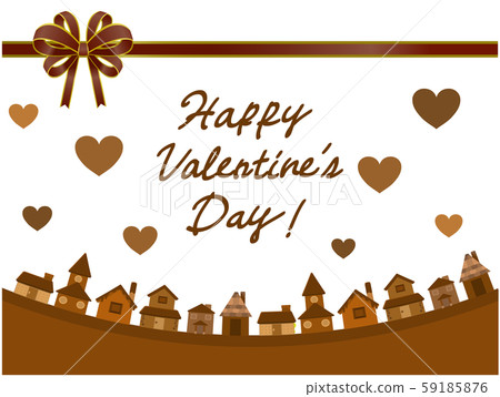 Illustration of a street of Valentine's candy house Illustration of a street of Valentine's candy house 59185876