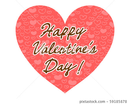 Happy valentine heart cut material illustration Happy valentine heart cut material illustration 59185878