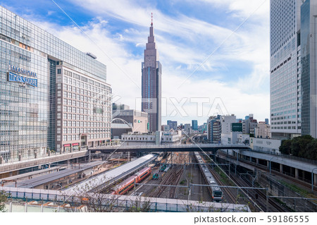 Urban landscape Shinjuku Station and Times Square Tokyo 59186555
