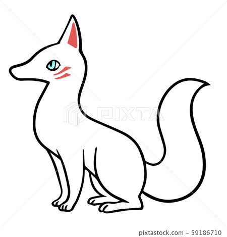 白蛾與藍眼睛和圖案的插圖 59186710