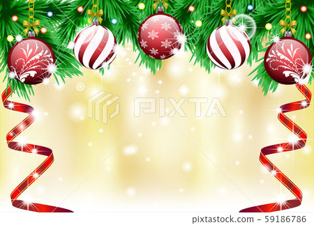 樅樹和聖誕節裝飾品(球) 樅樹和聖誕節裝飾品(球) 59186786