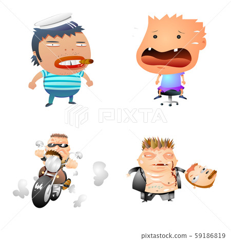 Gradient Comic Characters 59186819