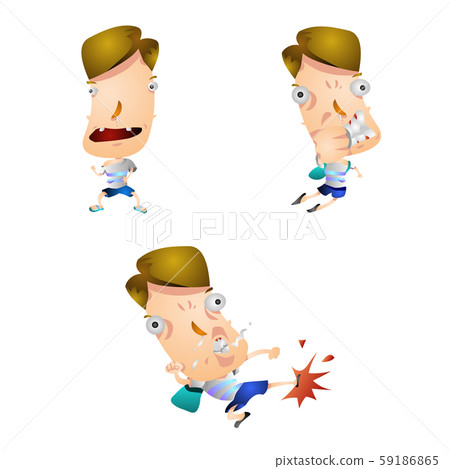 Gradient Comic Characters - Stock Illustration [59186865] - PIXTA