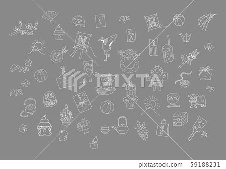 新年賀卡素材套裝 59188231