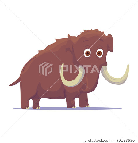 Cartoon Indian Elephant isolated on white background. Vector 59188650