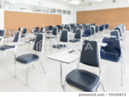 Blur classroom education background empty school class lecture room interior view with no teacher nor student Blur classroom education background empty school class lecture room interior view with no teacher nor student 59189853