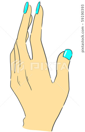 Mamushi Yubi指甲（淺藍色） 59190393