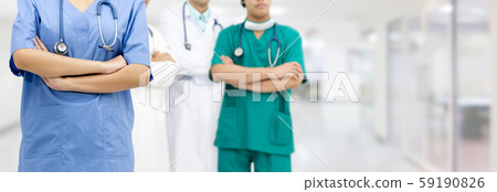 Medical team - Doctors, Surgeon and Nurse. 59190826