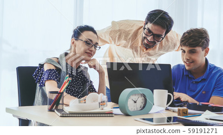 Group meeting of creative business people office. Group meeting of creative business people office. 59191271