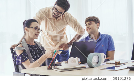 Group meeting of creative business people office. Group meeting of creative business people office. 59191276