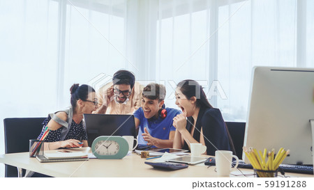 Group meeting of creative business people office. Group meeting of creative business people office. 59191288