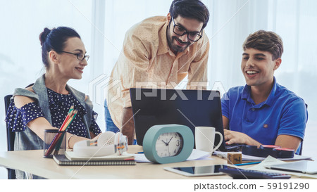 Group meeting of creative business people office. Group meeting of creative business people office. 59191290