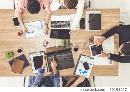 Business People in Group Meeting at Office Room. 59191937