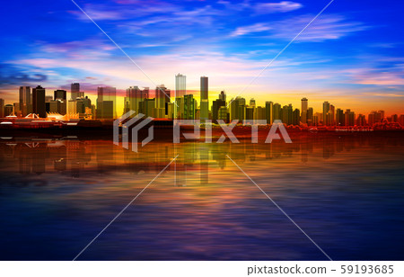 abstract spring background with gold sunrise blue abstract spring background with gold sunrise blue 59193685