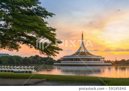 Bangkok Thailand MAY 27 2019, Beautiful sunrise at Bangkok Thailand MAY 27 2019, Beautiful sunrise at 59195848