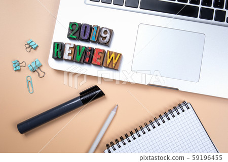 2019 Review. Financial reports, summary, achievement of goals, New Year concept 2019 Review. Financial reports, summary, achievement of goals, New Year concept 59196455