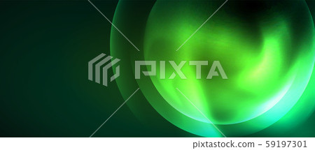 Neon glowing circles vector abstract background 59197301