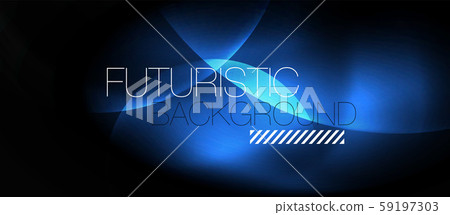 Shiny neon circles abstract background 59197303