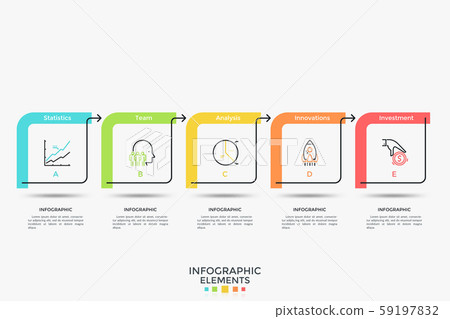 Modern Infographic Template. Vector - Stock Illustration [59197832] - PIXTA