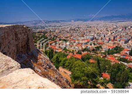 希臘雅典衛城的夏日風景 希臘雅典衛城的夏日風景 59198694