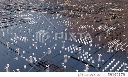 Abstract Central Computer Processors Concept.... - Stock Illustration ...