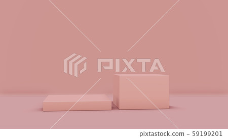 Minimal scene with podium. 3D illustration Minimal scene with podium. 3D illustration 59199201