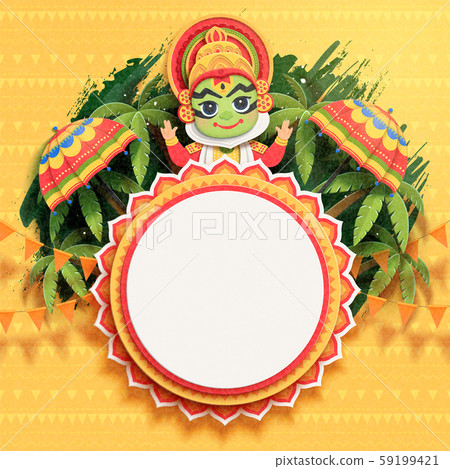 Easy To Edit Vector Illustration Of Happy Onam Background Royalty Free SVG,  Cliparts, Vectors, and Stock Illustration. Image 44077890.