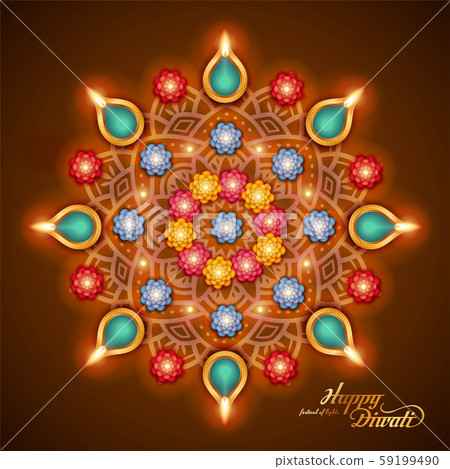 Elegant happy Diwali 59199490