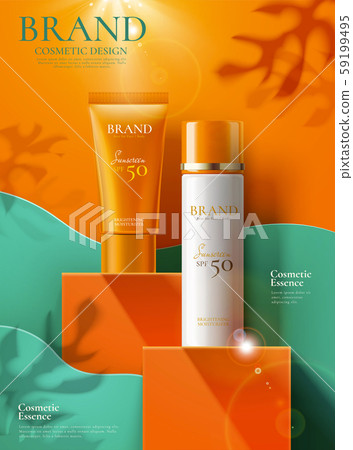 Sunscreen product ads - Stock Illustration [59199495] - PIXTA