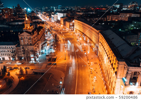Maidan Nezalezhnosti is the central square of the capital city of Ukraine 59200486