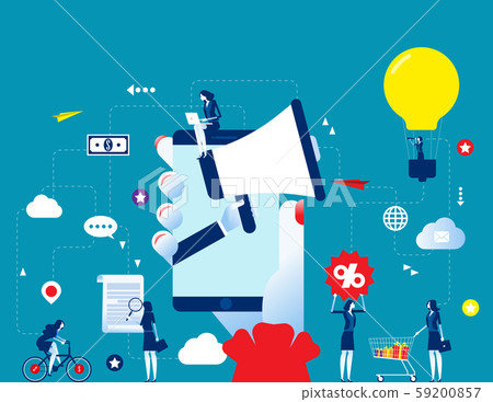 Mobile advertisign marketing. Concept business Mobile advertisign marketing. Concept business 59200857