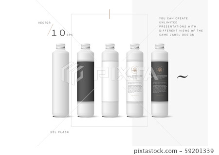 Realistic white cosmetic cream container. 59201339