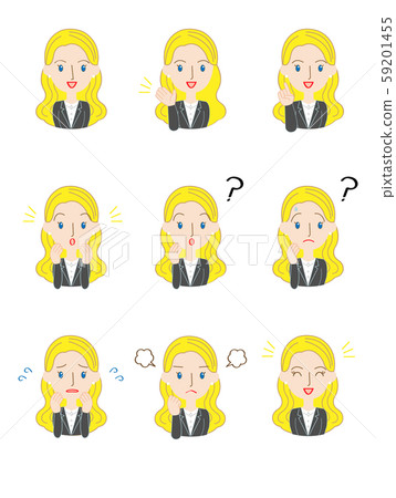 Foreign woman English conversation instructor suit illustration Foreign woman English conversation instructor suit illustration 59201455