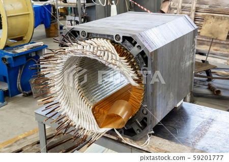 stator from a disassembled electric motor in a 59201777