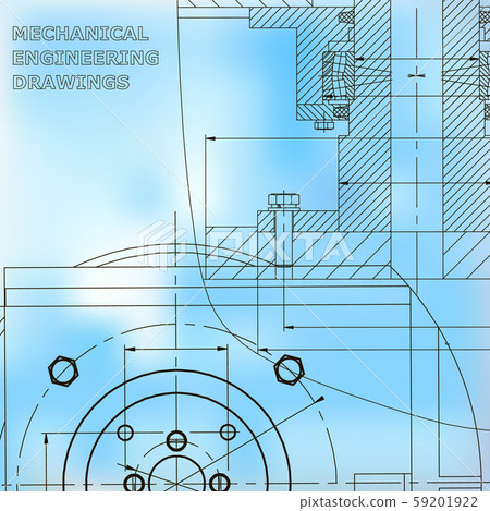 Mechanical engineering drawings. Background for... - Stock Illustration ...