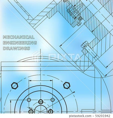 Mechanical engineering drawings. Background for... - Stock Illustration ...