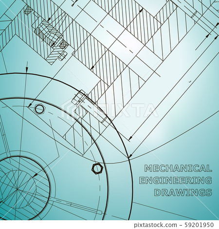 Mechanical engineering drawings. Background for inscription 59201950