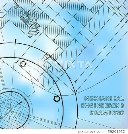 Mechanical engineering drawings. Background for inscription 59201952