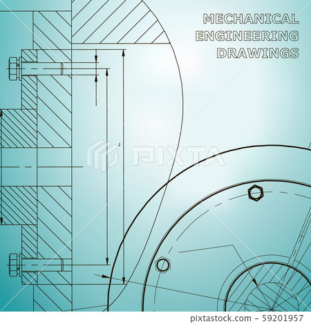 Mechanical engineering drawings. Background for inscription 59201957
